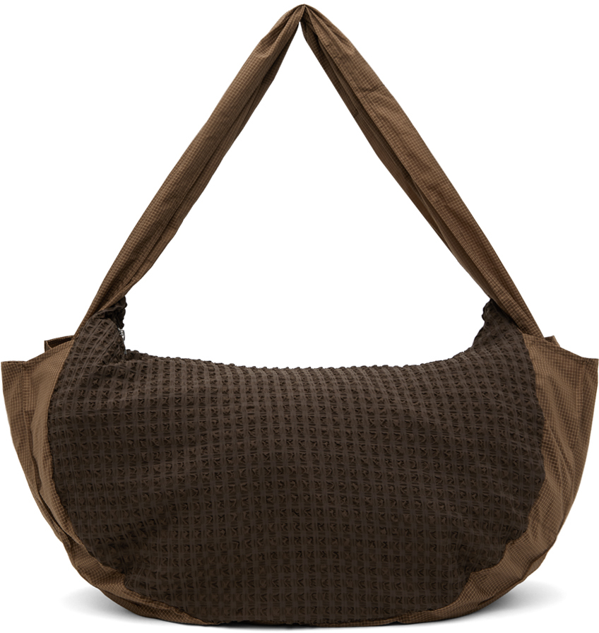 Brown Lidia Tote by Omar Afridi on Sale