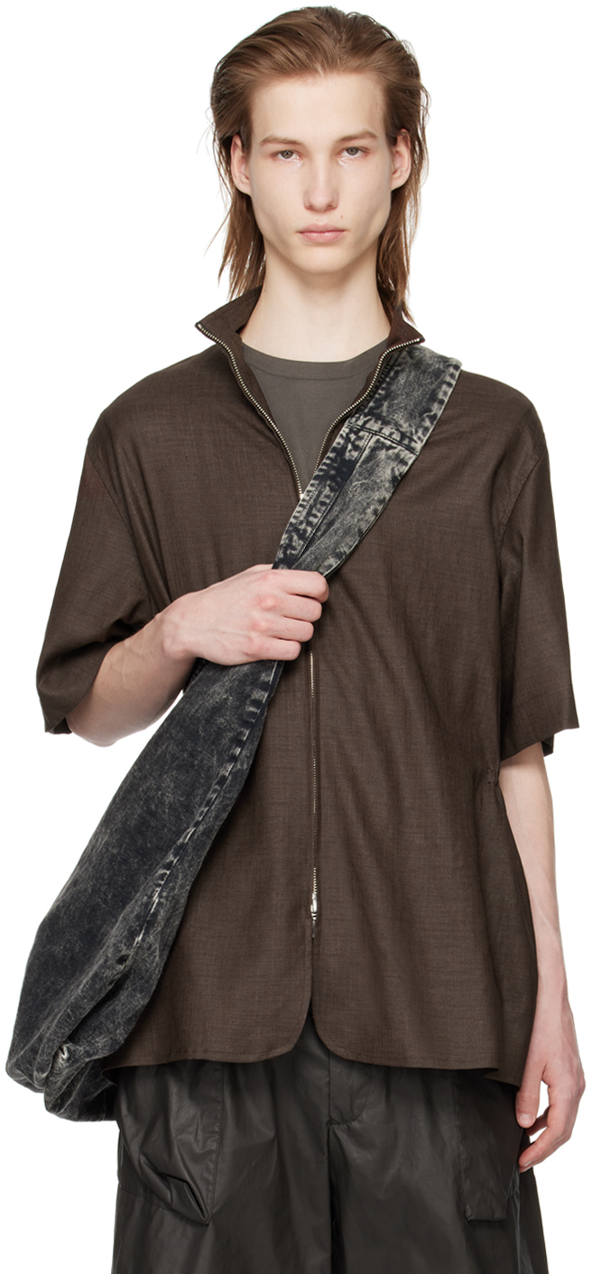 Brown Elasticized Shirt