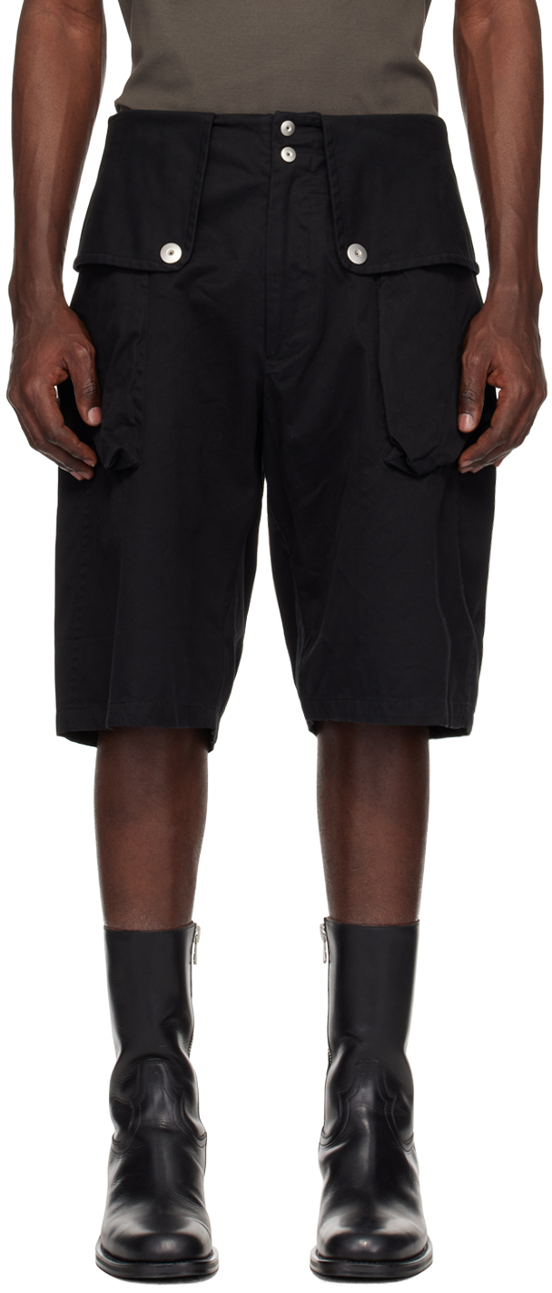 Black Flap Shorts