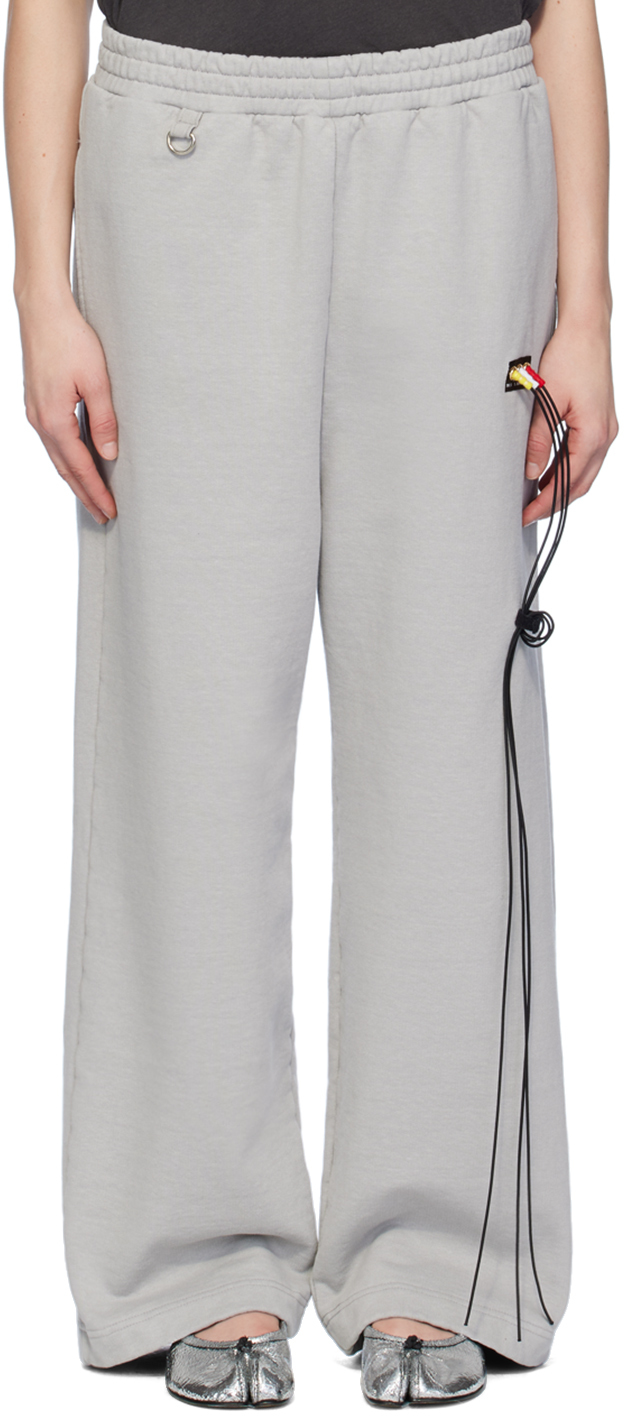 Shop Doublet Grey Rca Cable Sweatpants