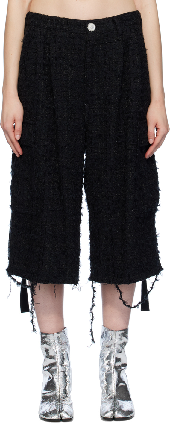 【関税込み】doublet ブラック カットオフ カーゴショートパンツ doubletのブラック カットオフ カーゴショートパンツがセール中