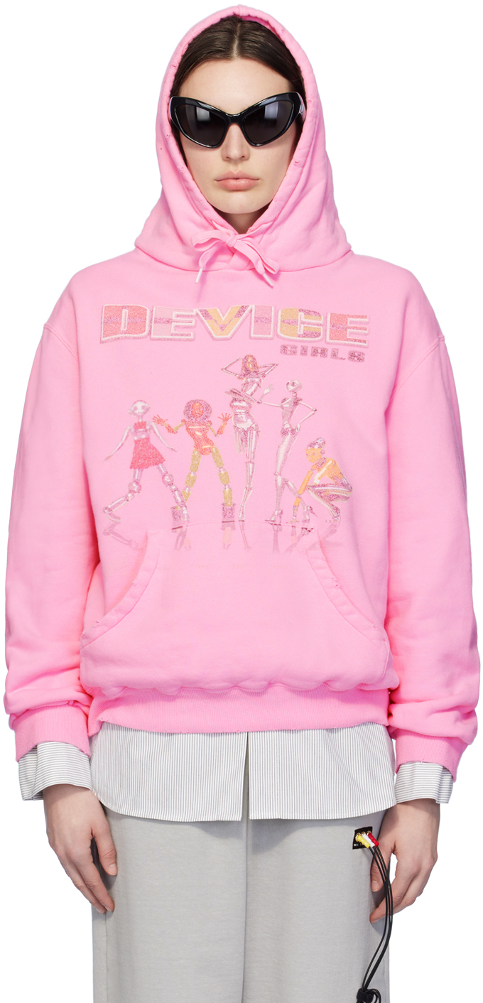 Shop Doublet Pink Pz Today Edition Device Girls Hoodie