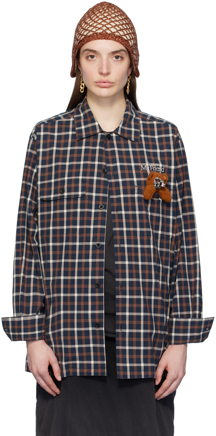 Shop Doublet Navy 'with My Friend' Shirt