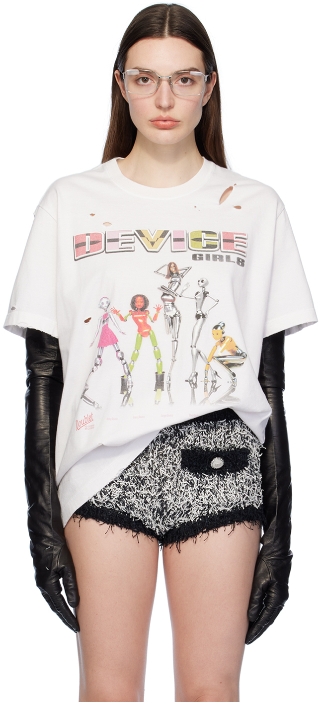 Shop Doublet White Pz Today Edition Device Girls T-shirt