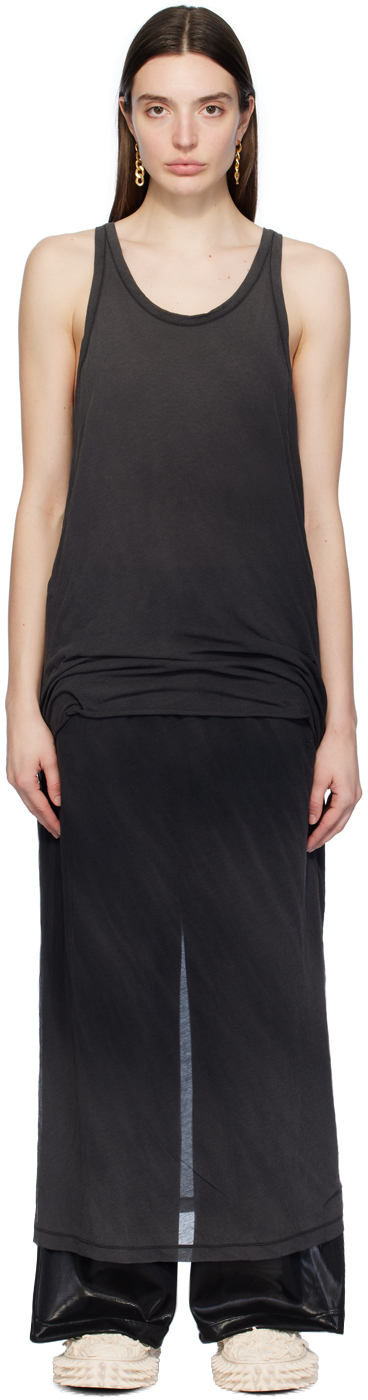 Shop Doublet Black Layered Maxi Dress
