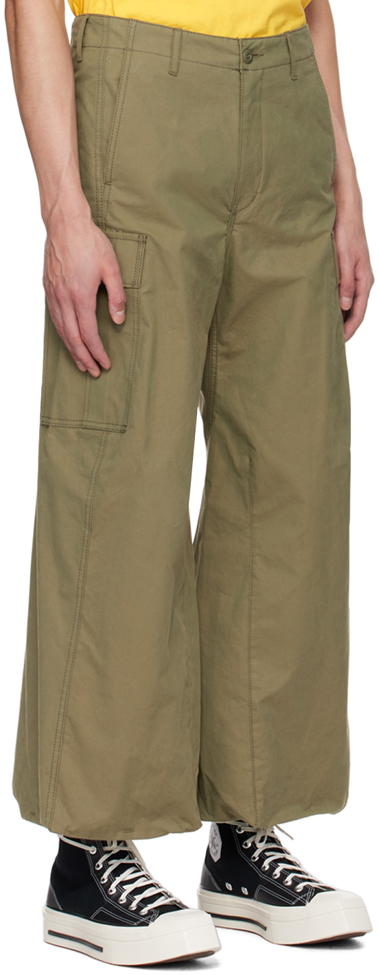 DOUBLET KHAKI ROBOT LEGS CARGO PANTS 