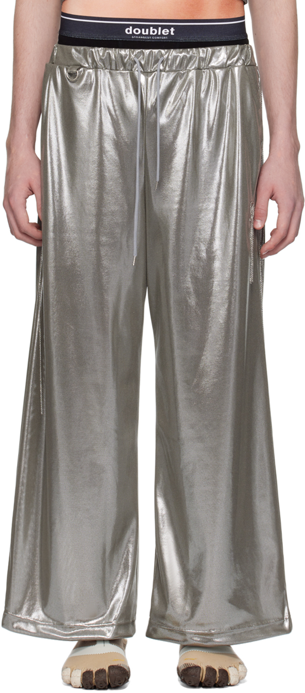 Doublet: Gray Beastly Legs Faux-Fur Trousers