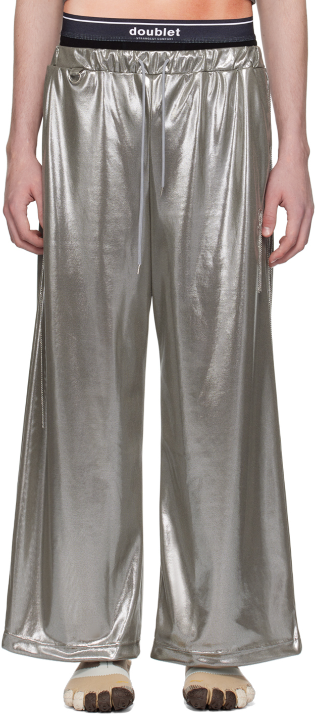 Silver Chain Link Track Pants