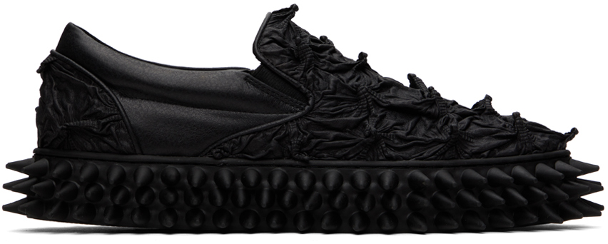 Shop Doublet Black Porcupine Sneakers