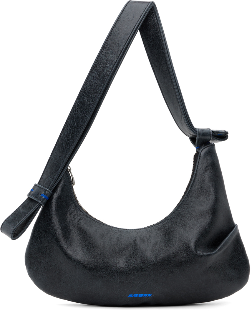 Shop Ader Error Black Asymmetric Bag In Noir