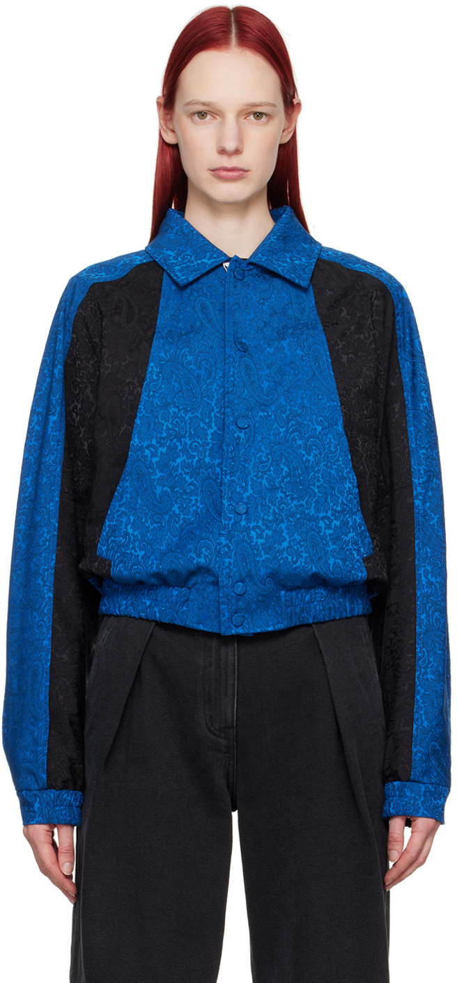 Blue Jacquard Jacket