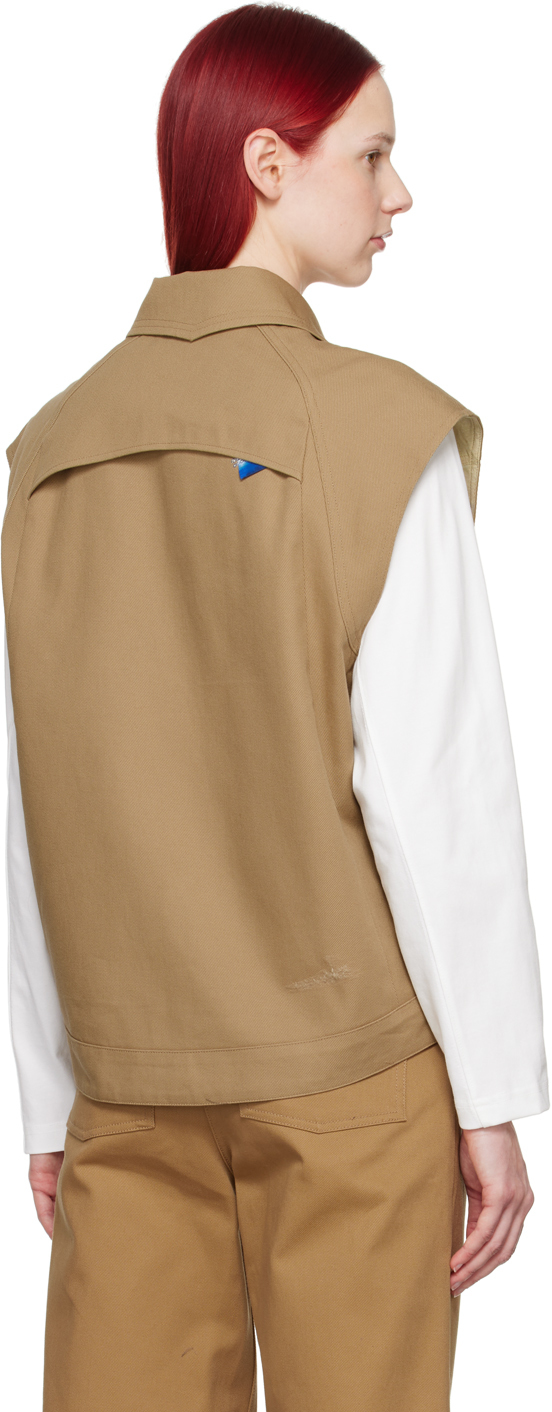 Ader Error Beige Poel Reversible Vest In Beige