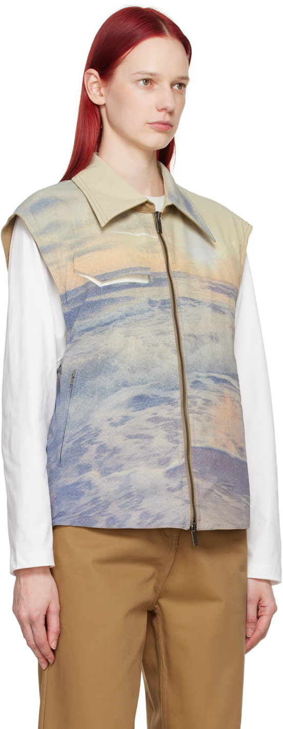 Ader Error Beige Poel Reversible Vest In Beige