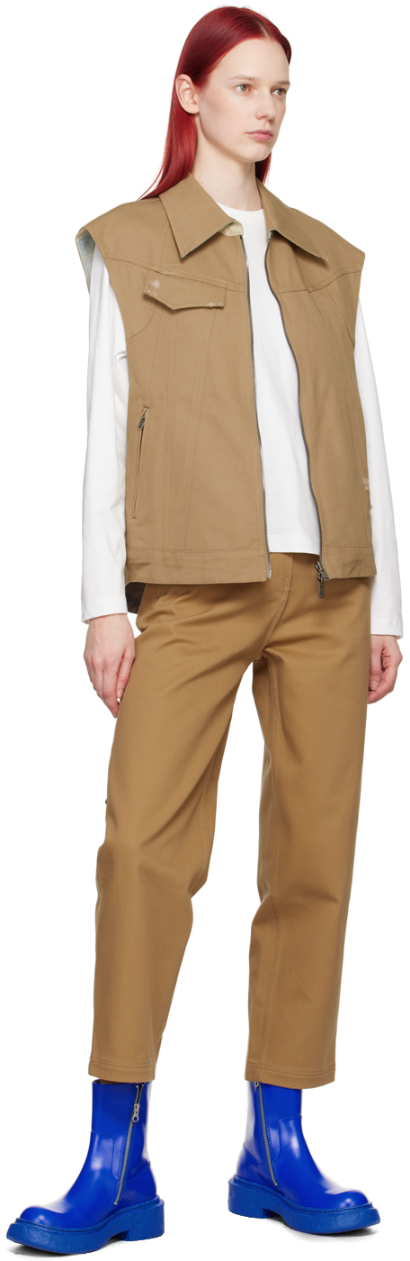 Ader Error Beige Poel Reversible Vest In Beige
