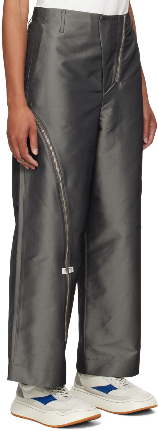 Ader Error Gray Fraven Trousers In Charcoal
