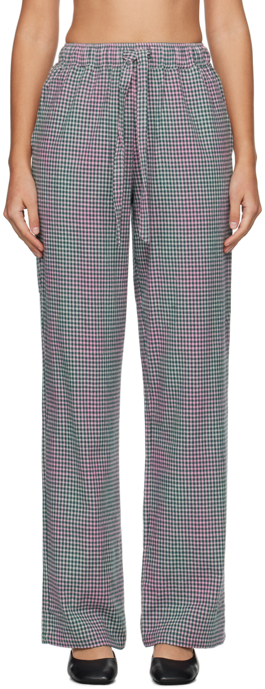Caro Editions Green & Pink Hannah Trousers In Green/pink Checkered