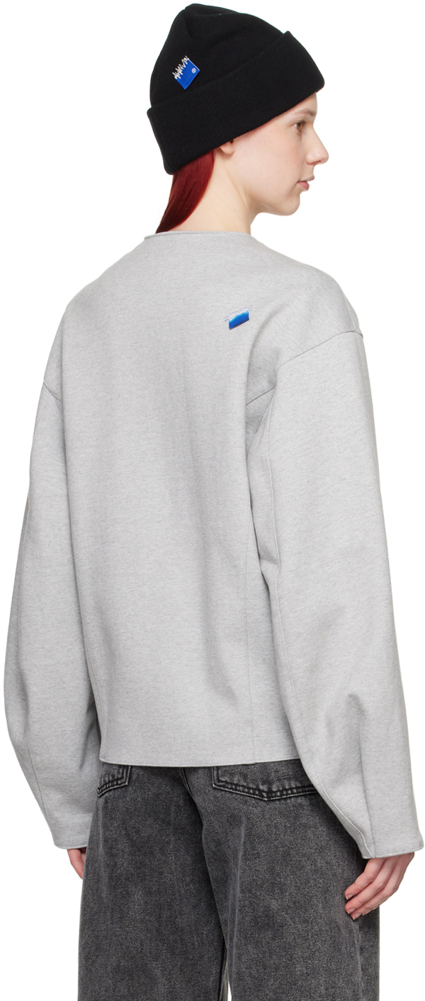 Ader Error Gray Polyd Cardigan In Gray