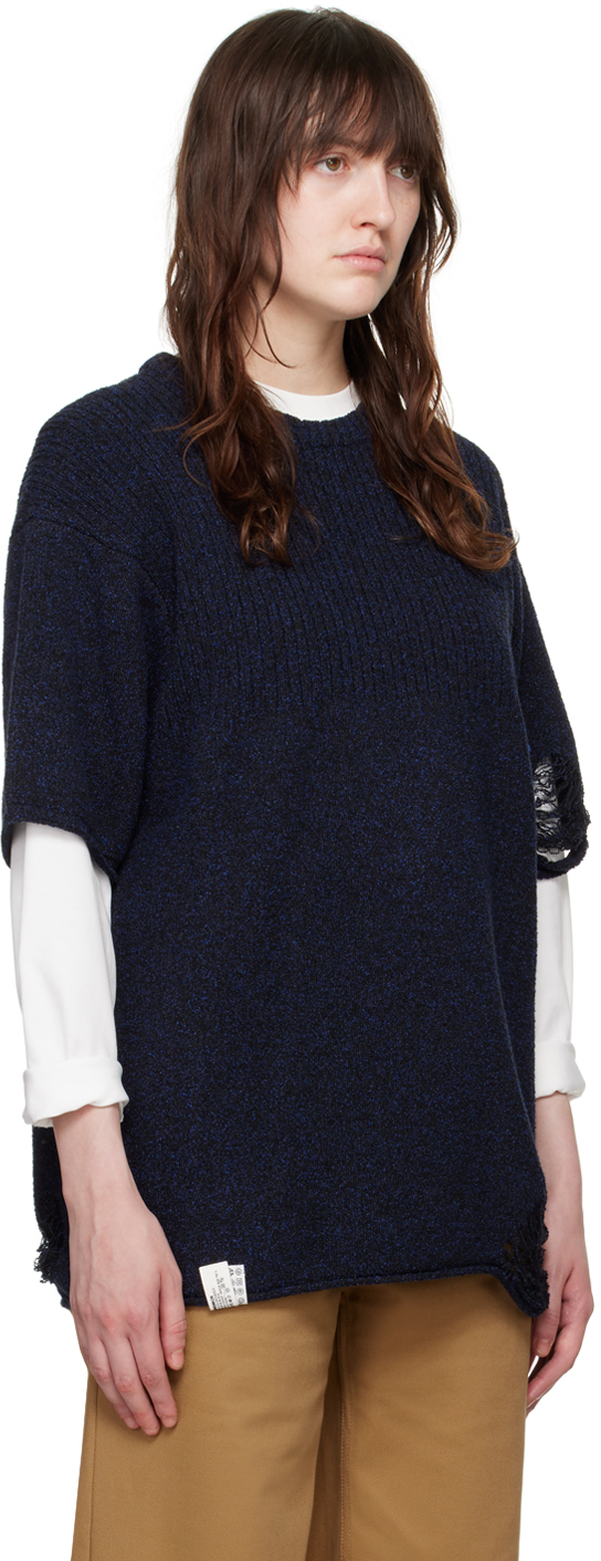 Ader Error Black & Blue Varto Sweater In Noir