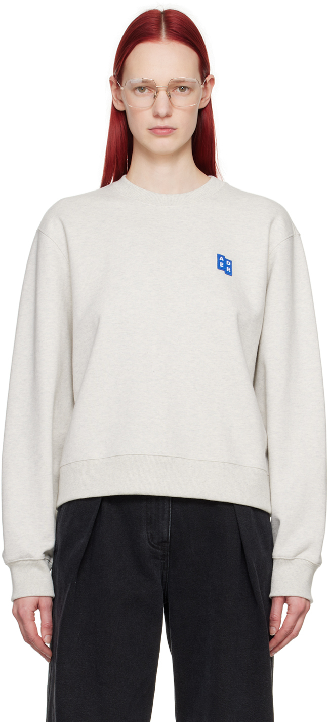 ADER error: Gray Significant TRS Tag Sweatshirt | SSENSE