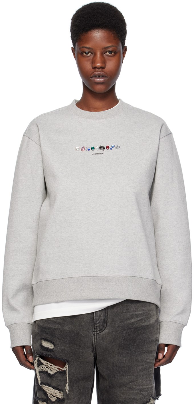 Ader Error Grey Gemma Sweatshirt In Grey
