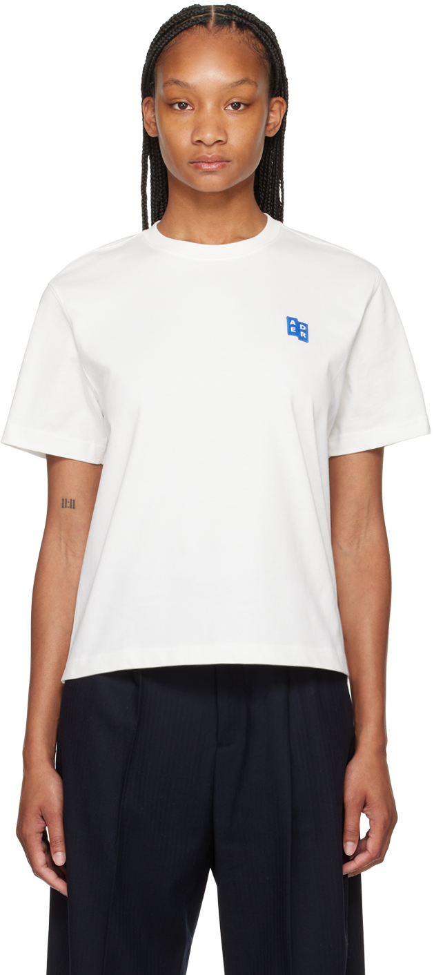 Shop Ader Error White Significant Trs Tag T-shirt In Off White
