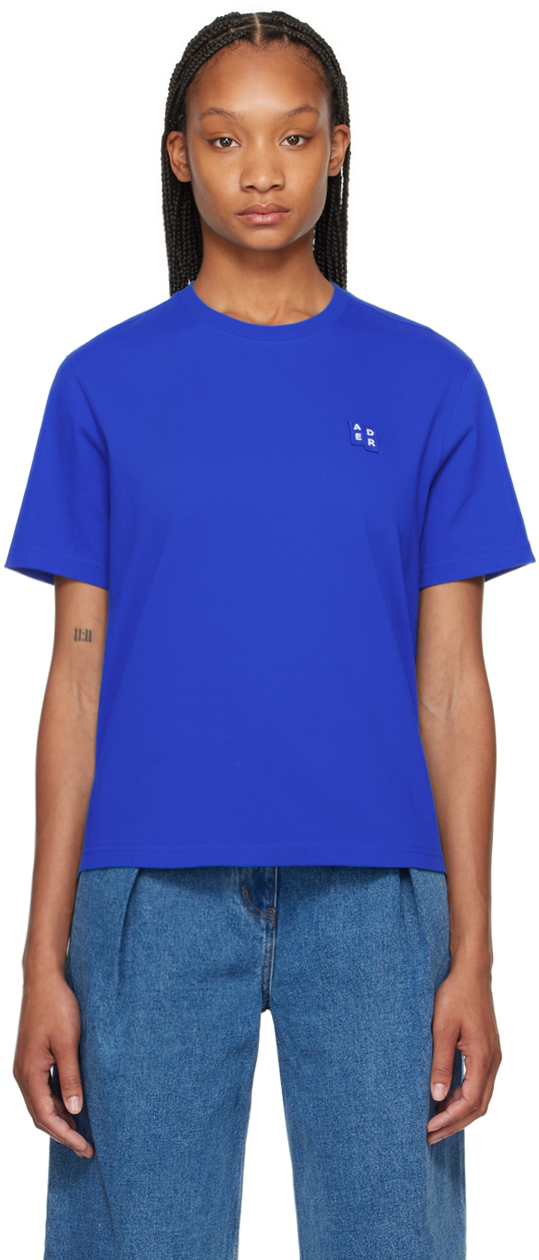 Shop Ader Error Blue Significant Trs Tag T-shirt In Z-blue