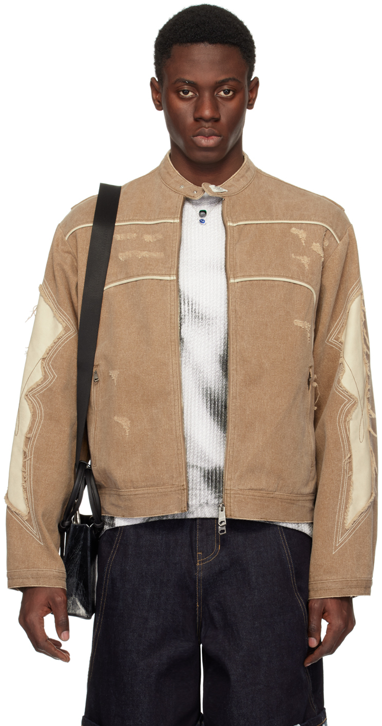 ADER error: Tan Wez Denim Jacket | SSENSE Canada