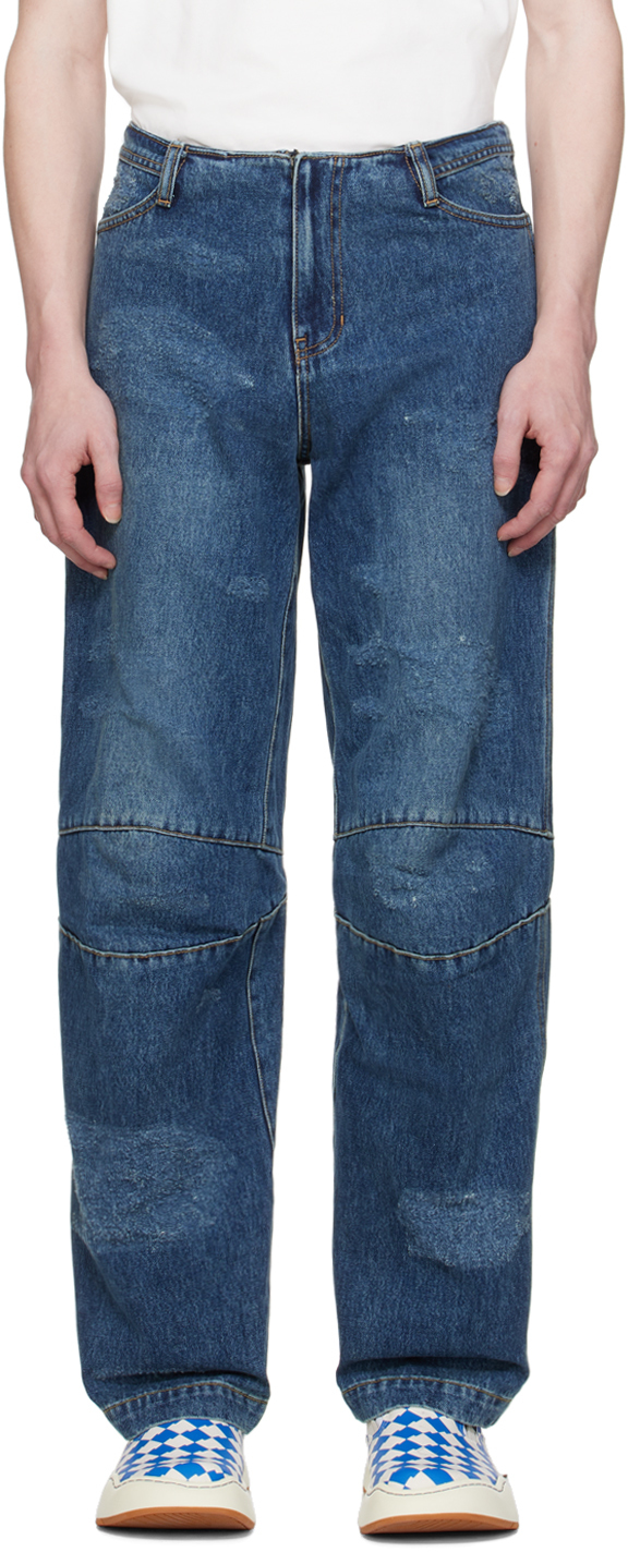 Blue Wide-Leg Jeans