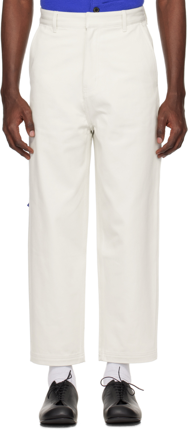 Beige Patch Trousers