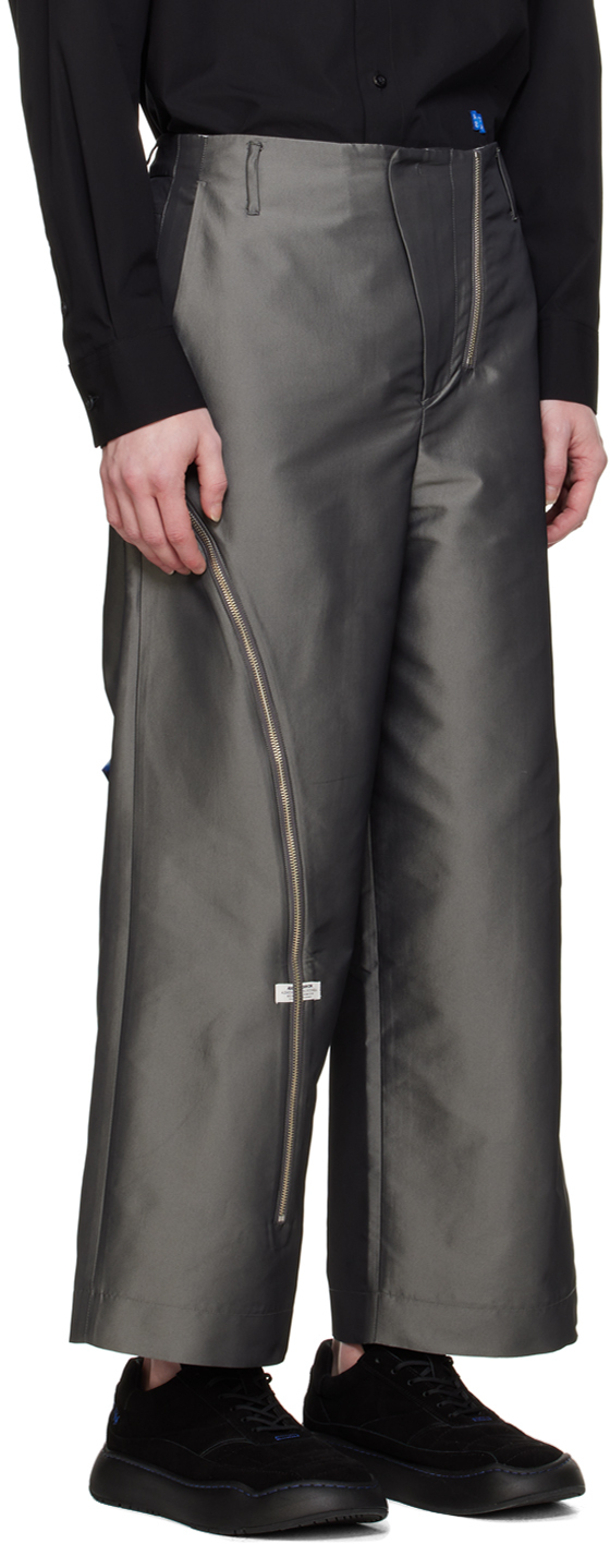 Ader Error Gray Fraven Trousers In Charcoal