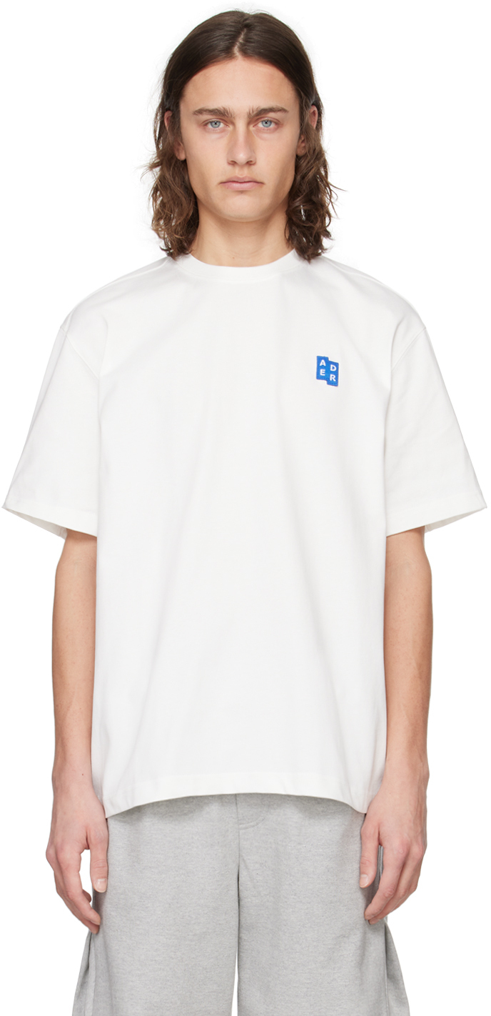 White Significant Patch T-Shirt by ADER error on Sale