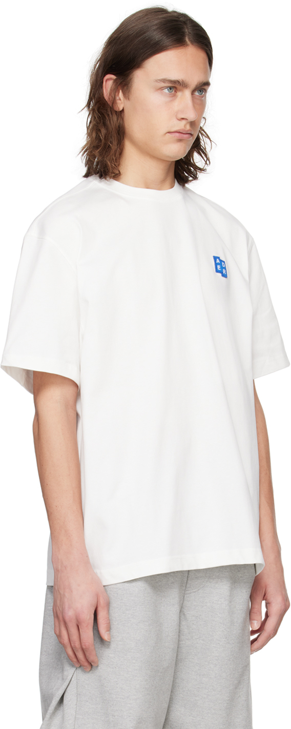 Ader Error White Patch T-shirt In Off White
