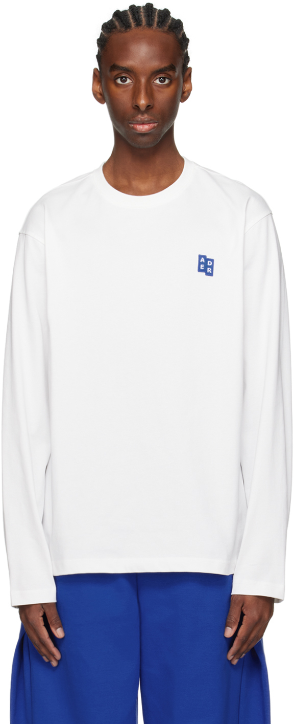 ADER error: White Patch Long Sleeve T-Shirt | SSENSE Canada