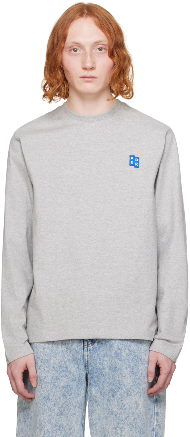 Gray Significant Patch Long Sleeve T-Shirt