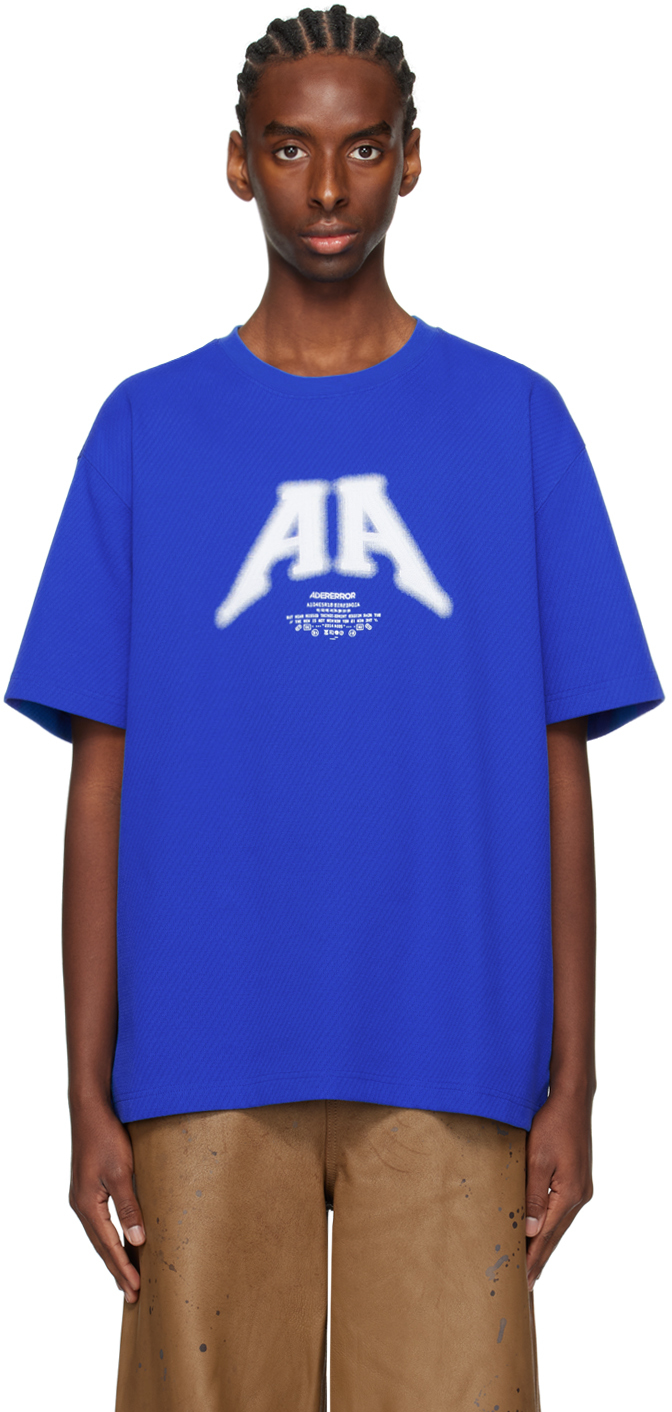 Blue Printed T-Shirt by ADER error on Sale