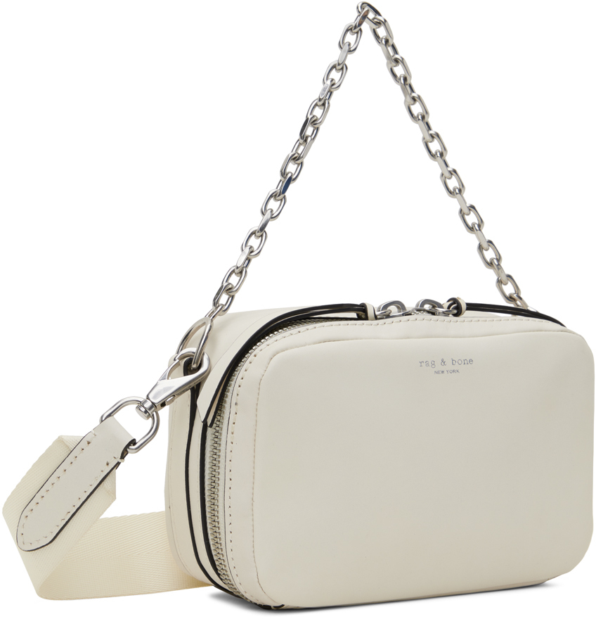 RAG & BONE WHITE CAMI CHAIN CAMERA BAG 