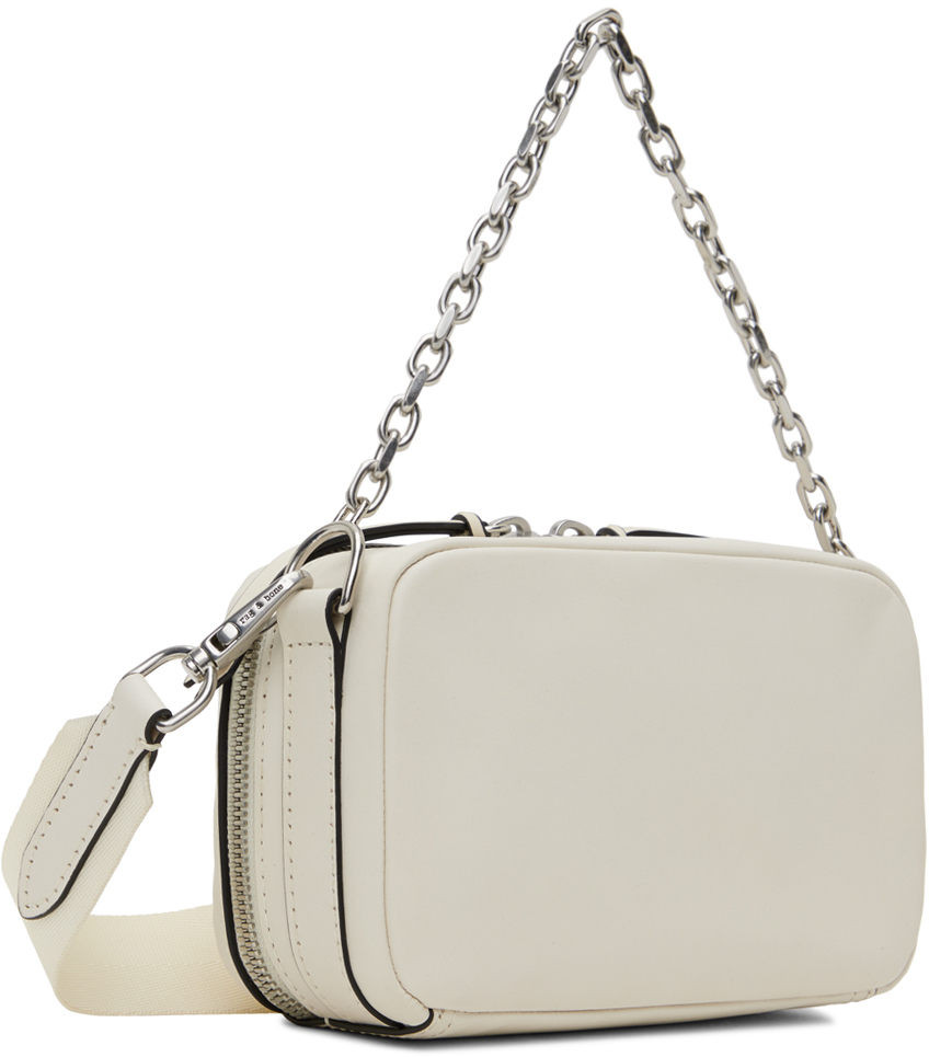 RAG & BONE WHITE CAMI CHAIN CAMERA BAG 