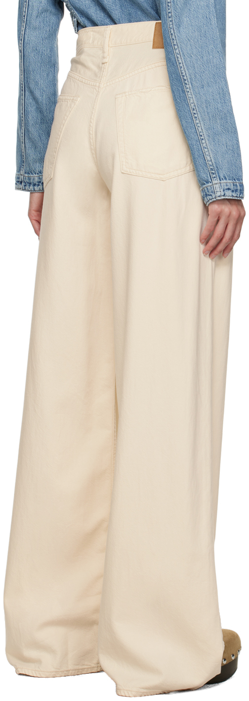 Rag & Bone Beige Sofie Jeans In Ecru