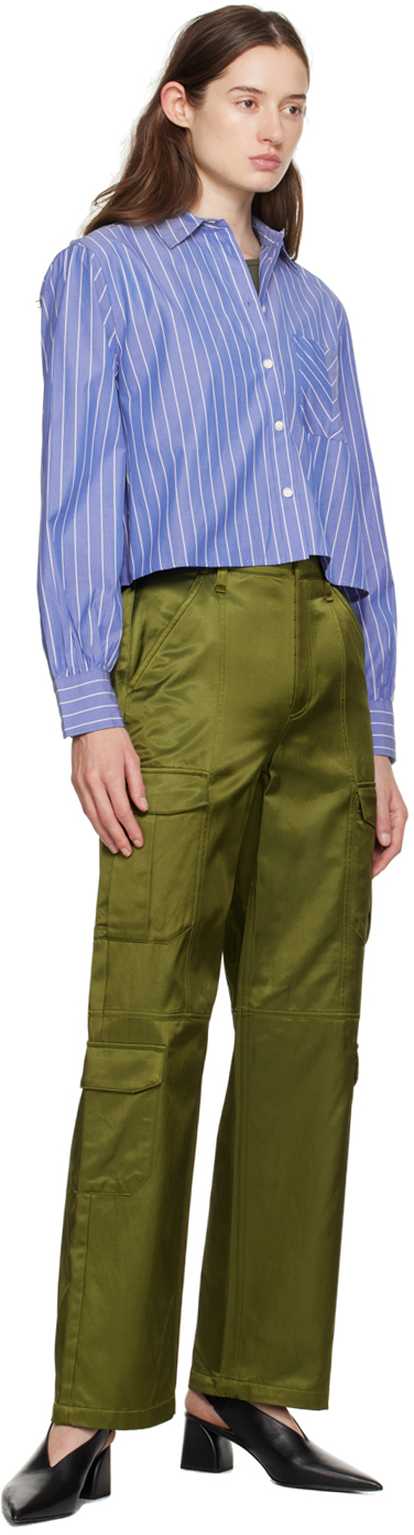 Rag & Bone Blue Stripe Shirt In Blustripe