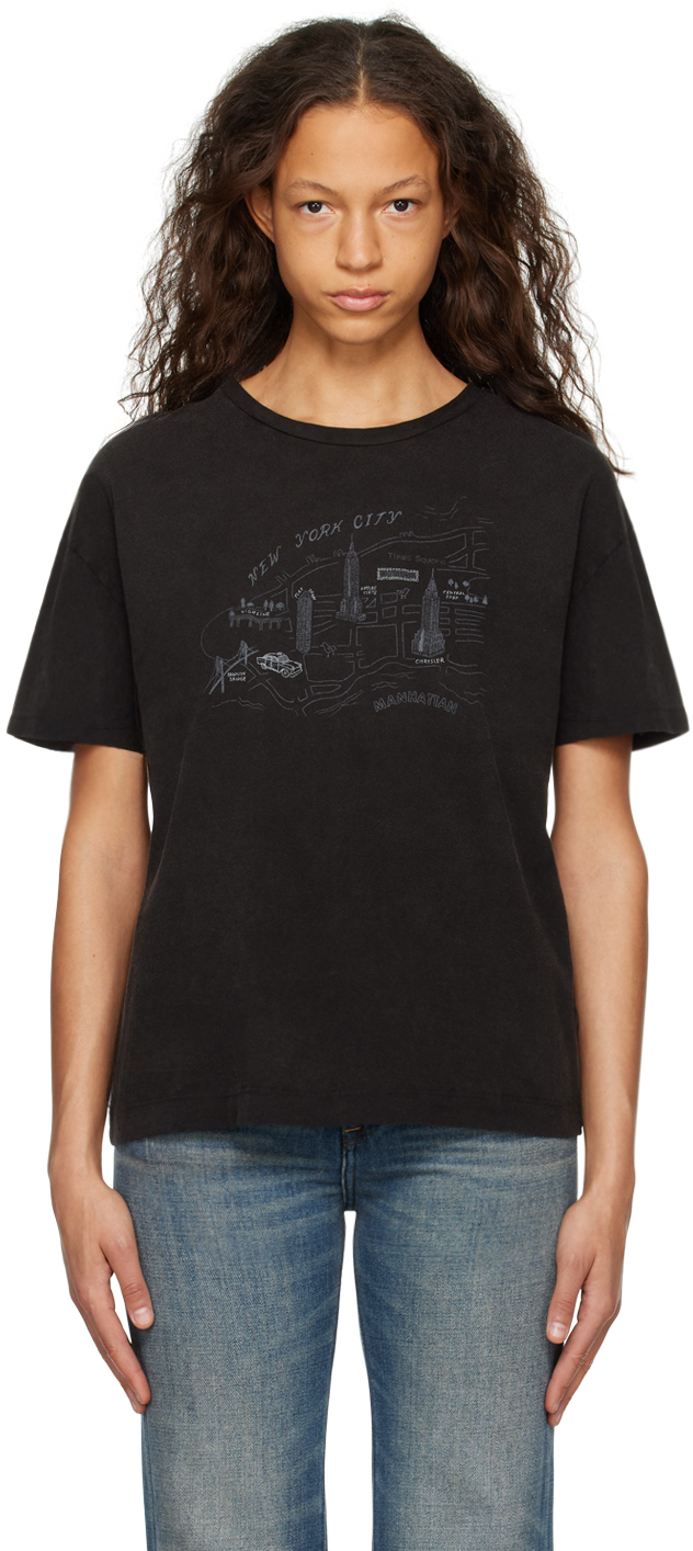 Shop Rag & Bone Black Mica City T-shirt