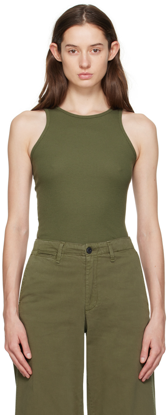 HUSH Organic Cotton Tank Top, Khaki