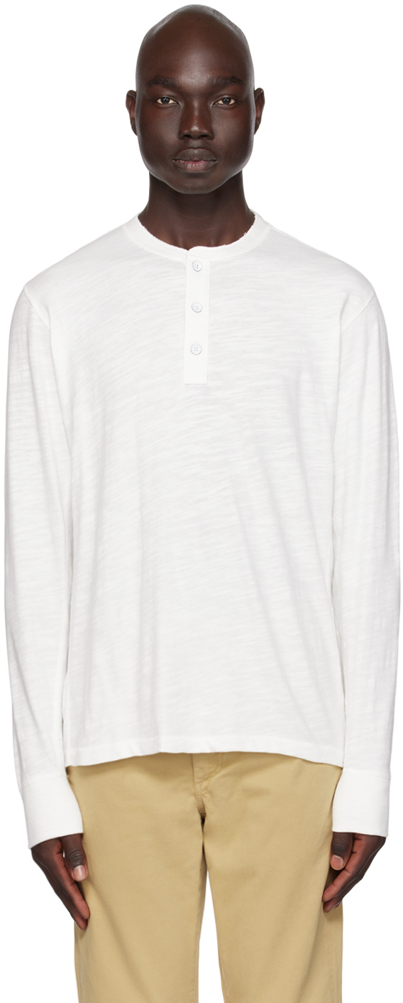 White Classic Flame Henley