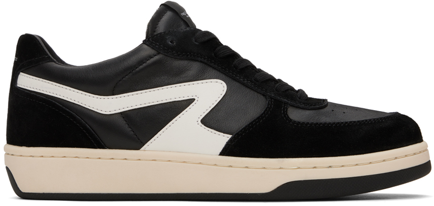 Black & White Retro Court Sneakers