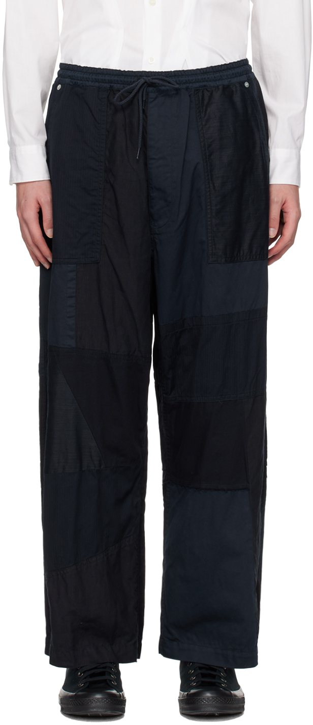 Navy & Indigo Patchwork Trousers