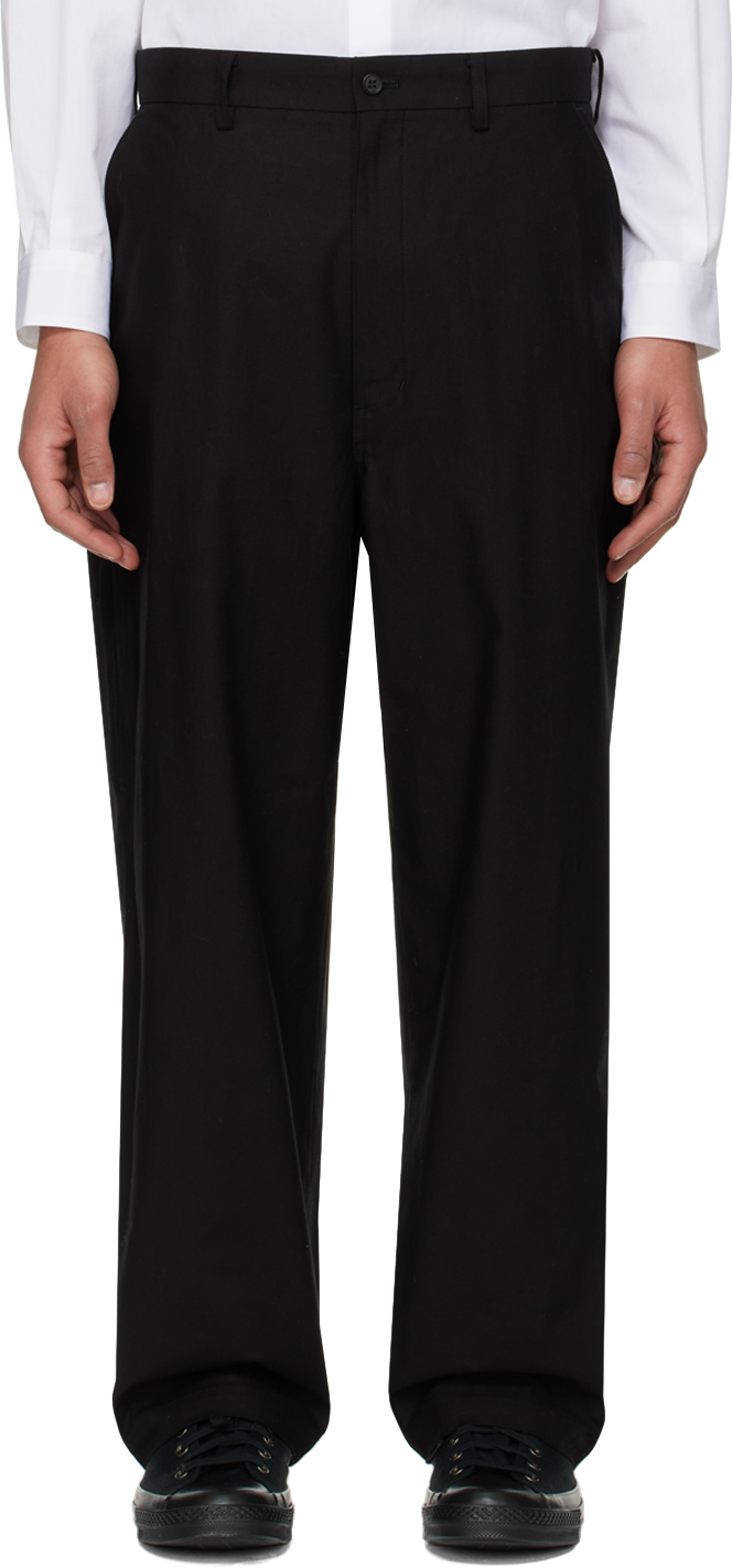 Shop Comme Des Garçons Homme Deux Black Four-pocket Trousers In 1 Black