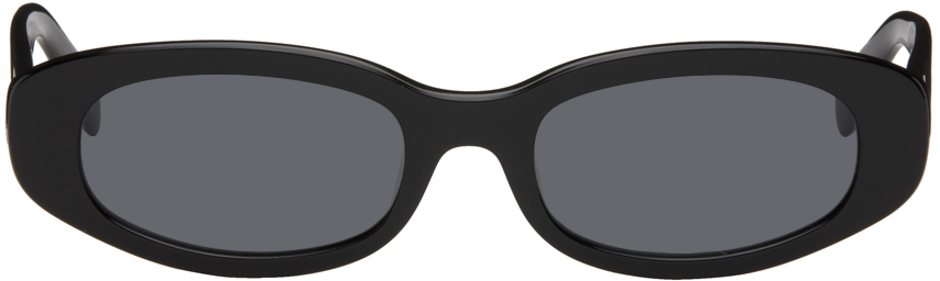 Shop Bonnie Clyde Black Plum Plum Sunglasses In Black/black