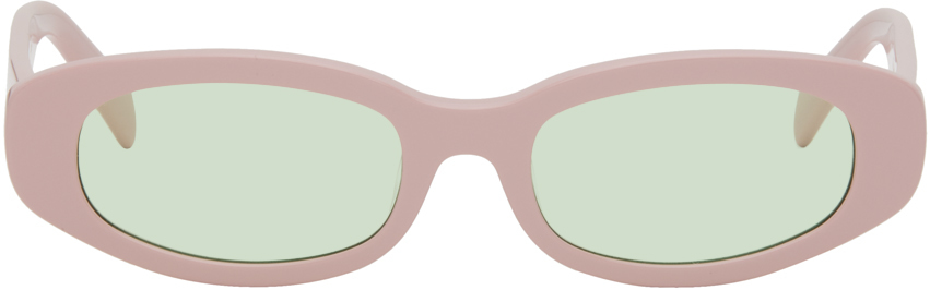 Shop Bonnie Clyde Pink Plum Plum Sunglasses In Pink/green