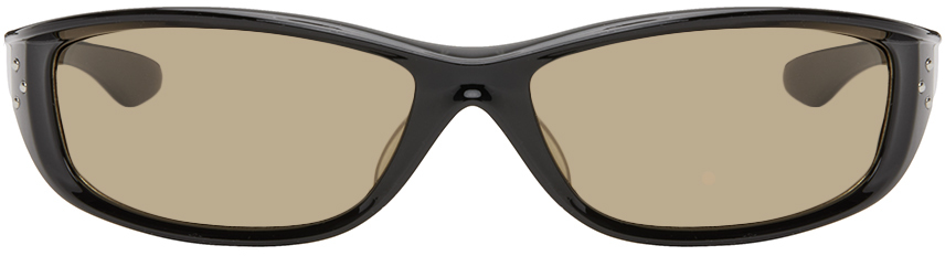 Shop Bonnie Clyde Black Piccolo Sunglasses In Black/brown
