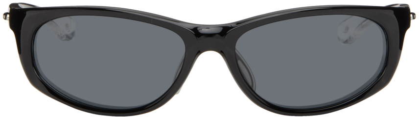 Shop Bonnie Clyde Black Darling Sunglasses In Black/black