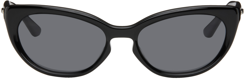 Shop Bonnie Clyde Black Scaredy Sunglasses In Black/black